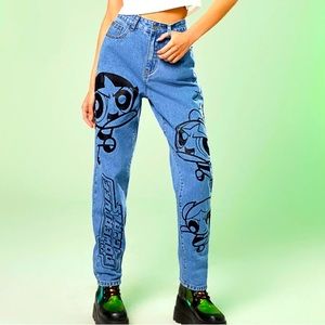 Powderpuff girls demon jeans - straight leg size large 8/10